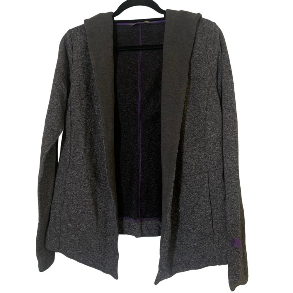 North Face Heathered Gray Open Jacket